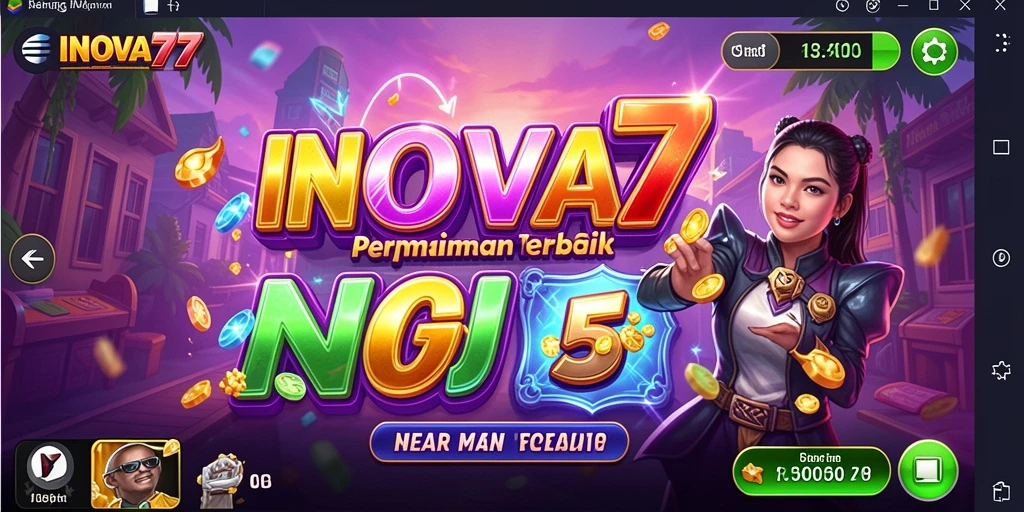 Screenshot utama INOVA77 menampilkan gameplay slot yang mengasyikkan.