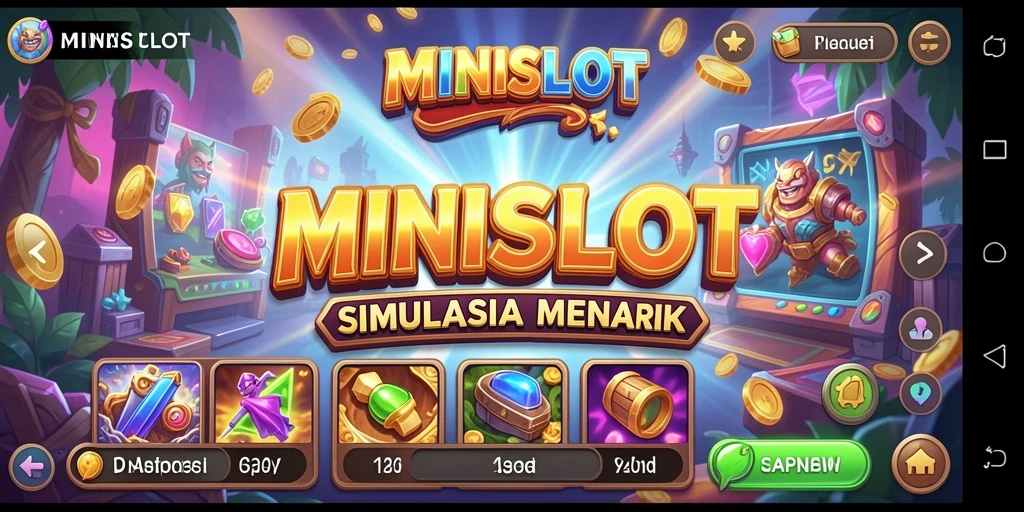 Tampilan gameplay <strong>MINISLOT</strong> yang menarik dengan mesin slot yang beragam.