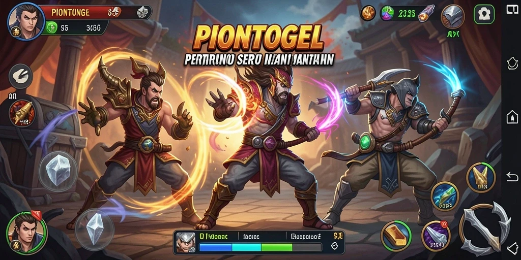 Screenshot dari gameplay seru PIONTOGEL menampilkan aksi pertarungan yang mendebarkan.