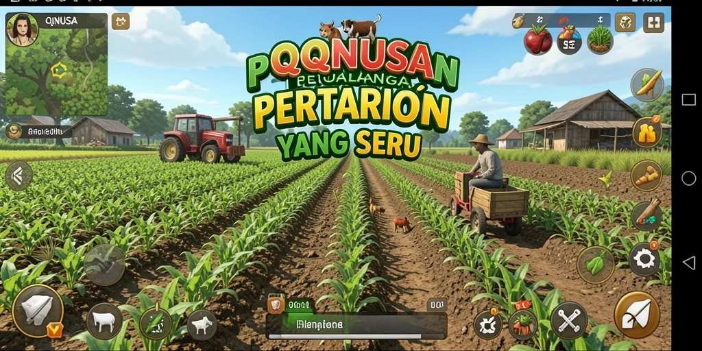 Tampilan gameplay menarik di <strong>QQNUSA</strong> dengan aktivitas pertanian yang seru.