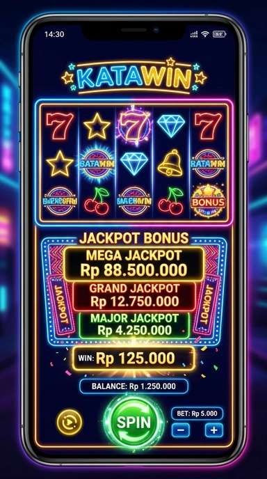 Tampilan utama aplikasi katawin yang sederhana dan mudah digunakan.